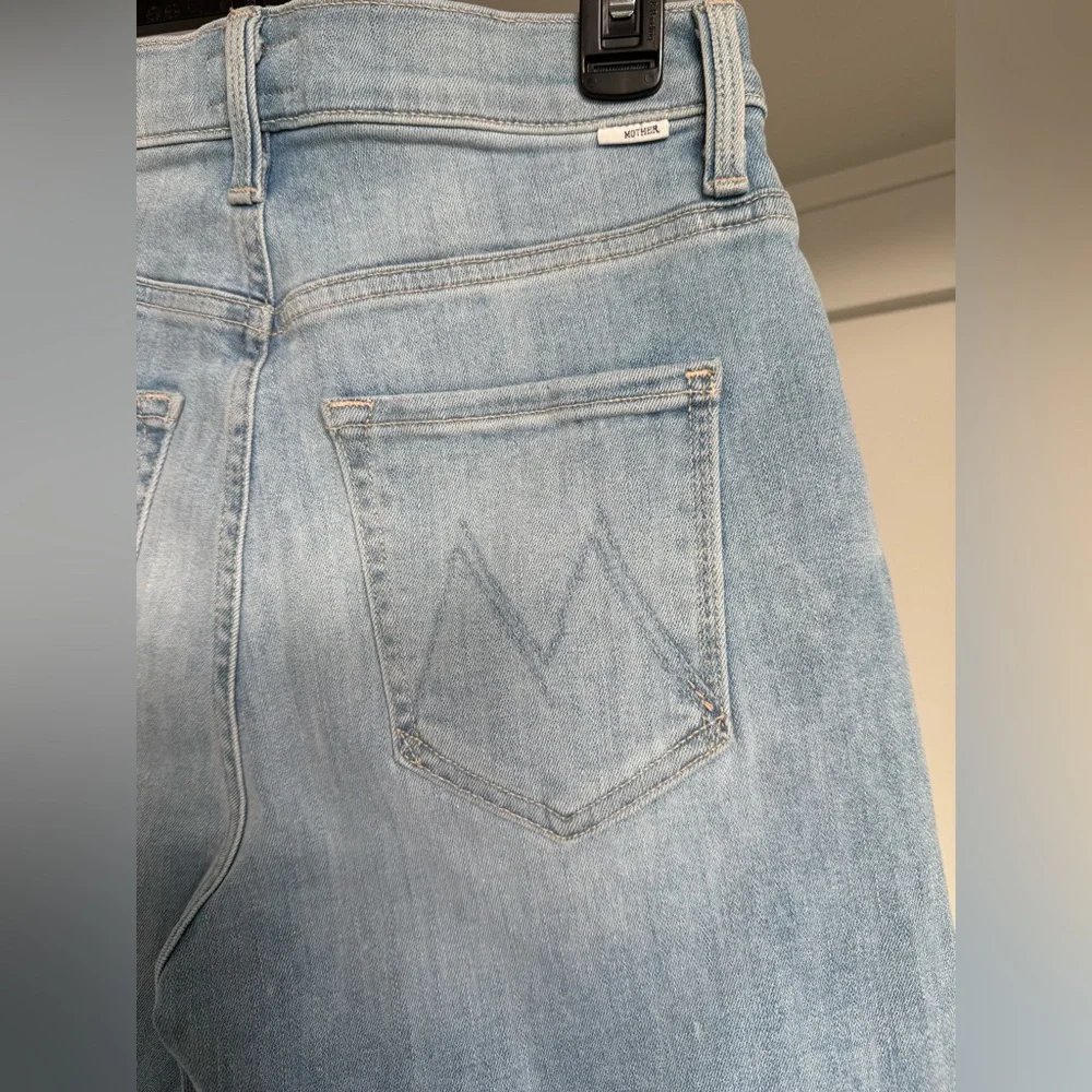 NWT Mother The Tripper Light Blue Denim Women Shorts Size 25 - Picture 12 of 13